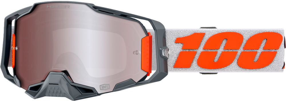 Lentes 100% ARMEGA HIPER GOGGLE SILVER MIRROR SILVER LENS